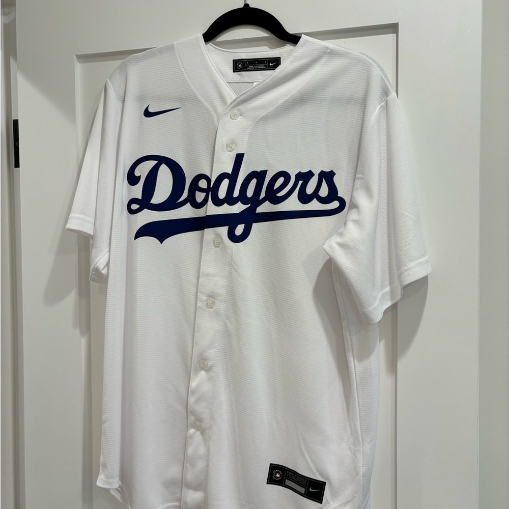 Nike Dodgers White Freeman Jersey
